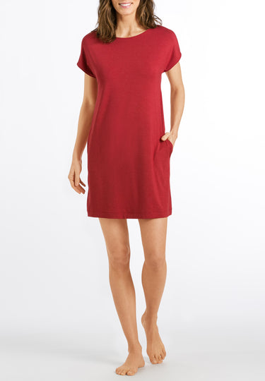 Natural Elegance Short Sleeve Gown | Redwood Melange 79022-1226